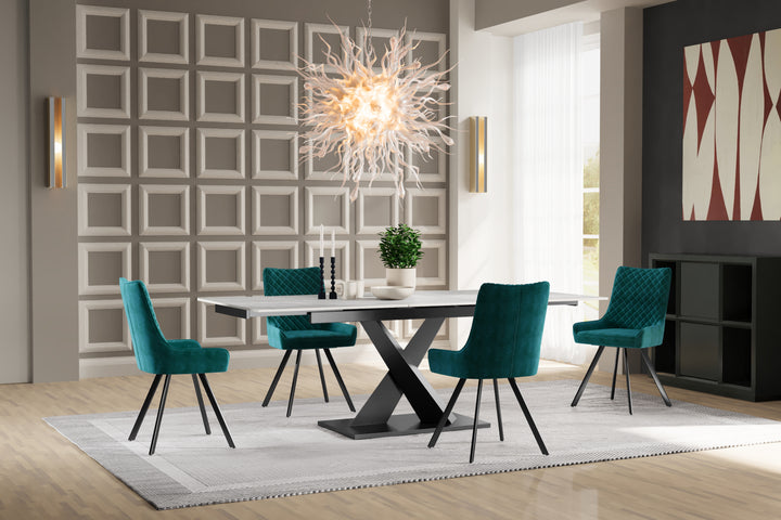 Raymond Ceramic Argento Grey Dining Table