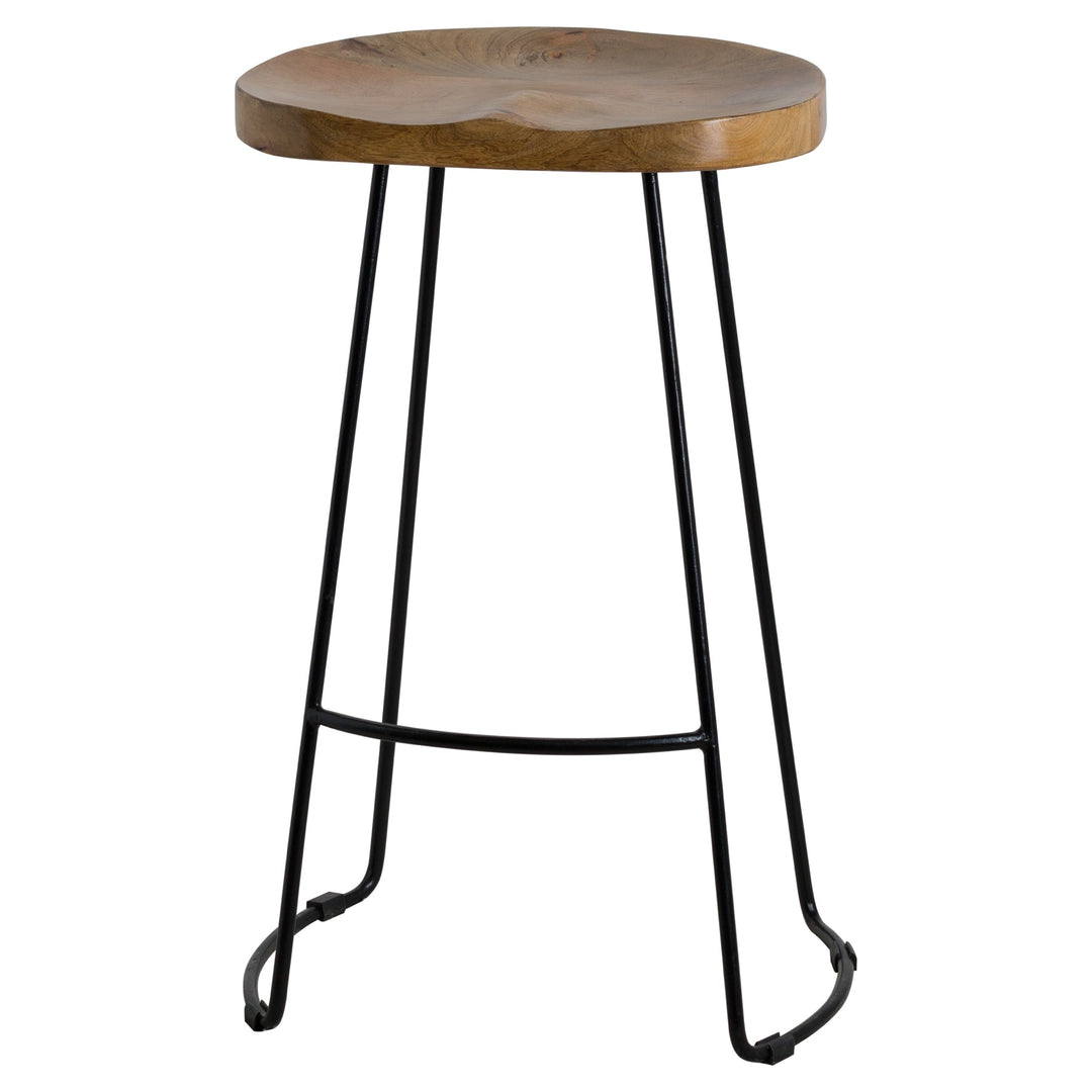 Franklin Hardwood Shaped Barstool - 19924