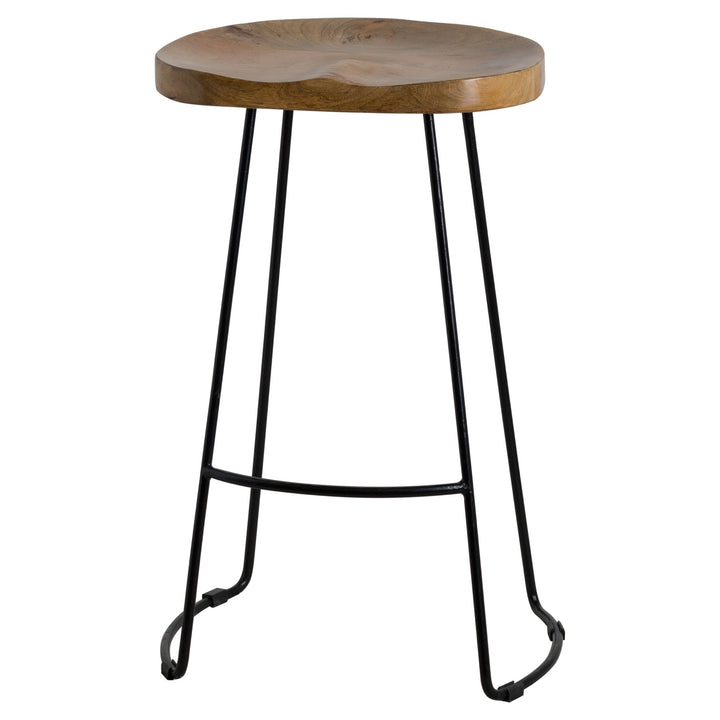 Franklin Hardwood Shaped Barstool - 19924