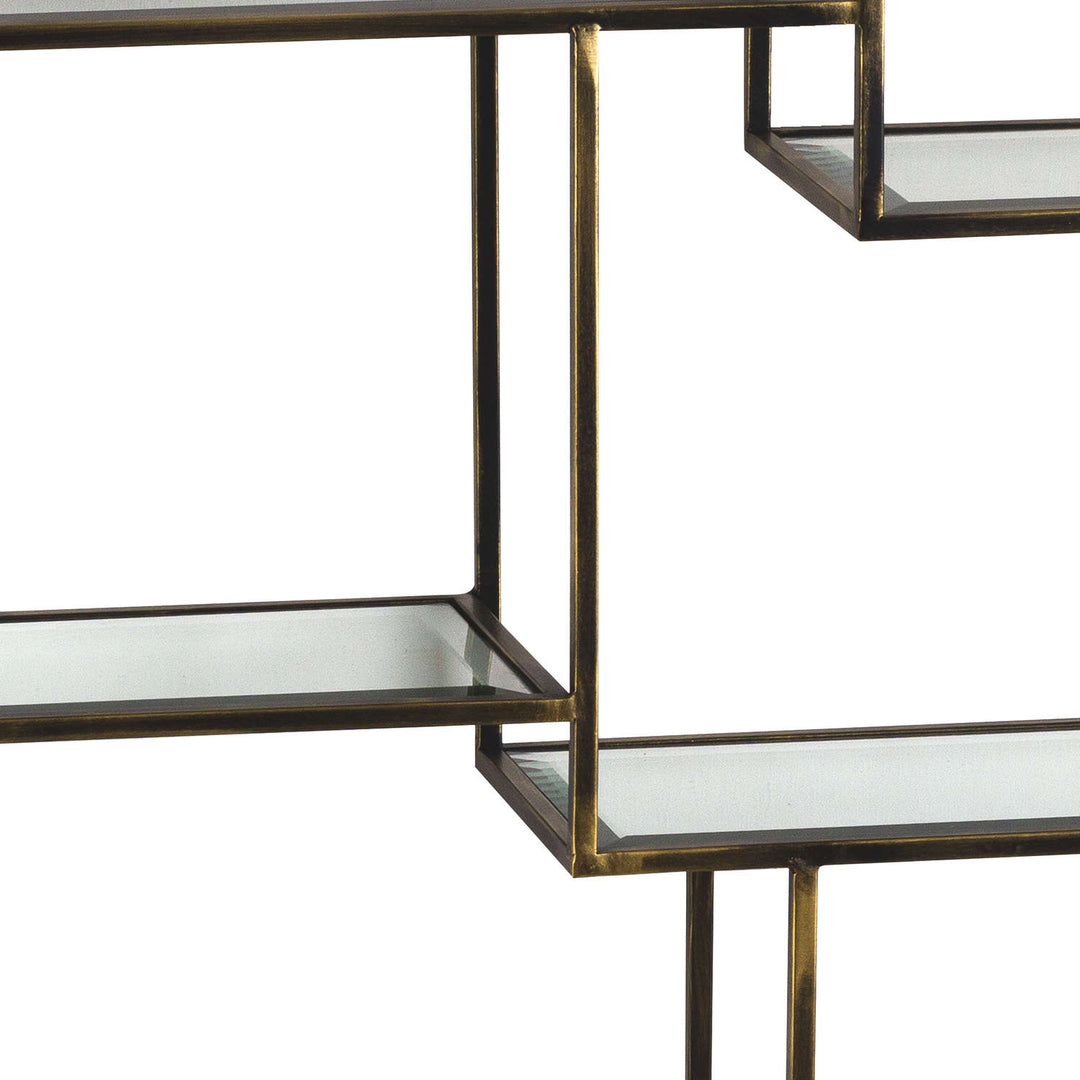 Antique Brass Large Multi Shelf - 20436