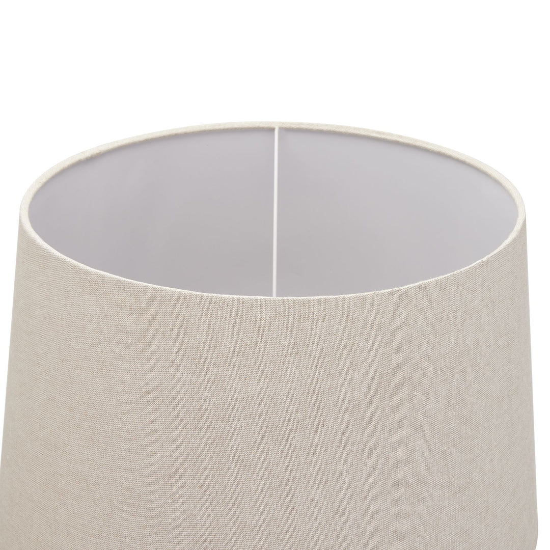 Delaney Natural Wash Fluted Lamp With Linen Shade - 22664