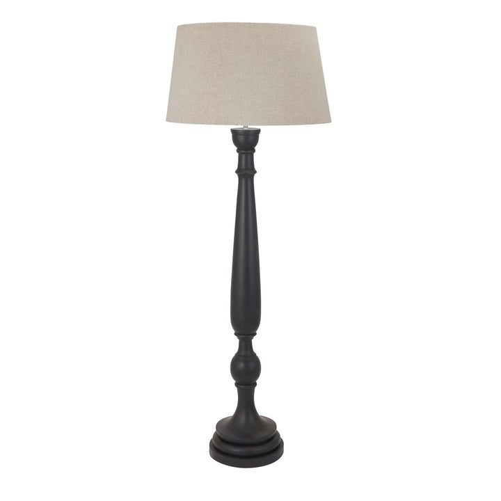 Delaney Grey Droplet Floor Lamp With Linen Shade - 22665