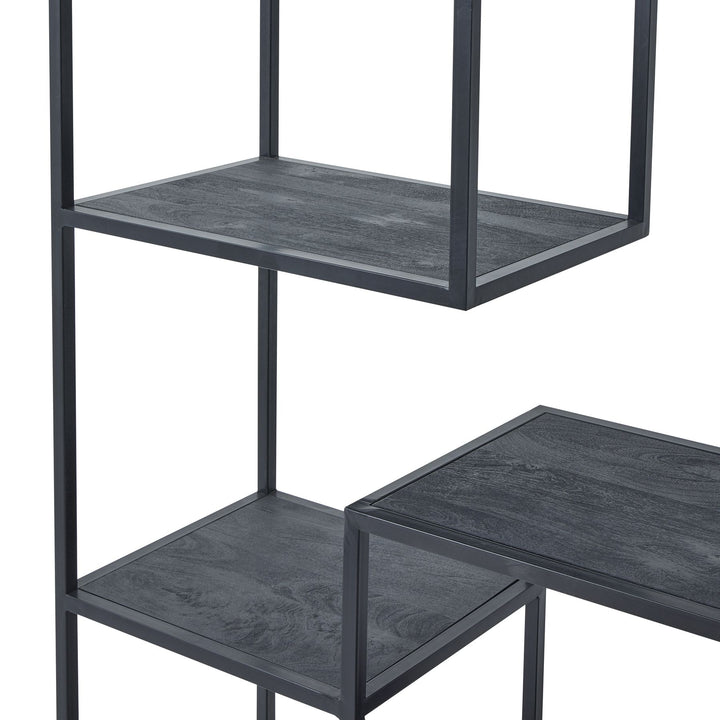 Large Black Multi Shelf Unit - 22714