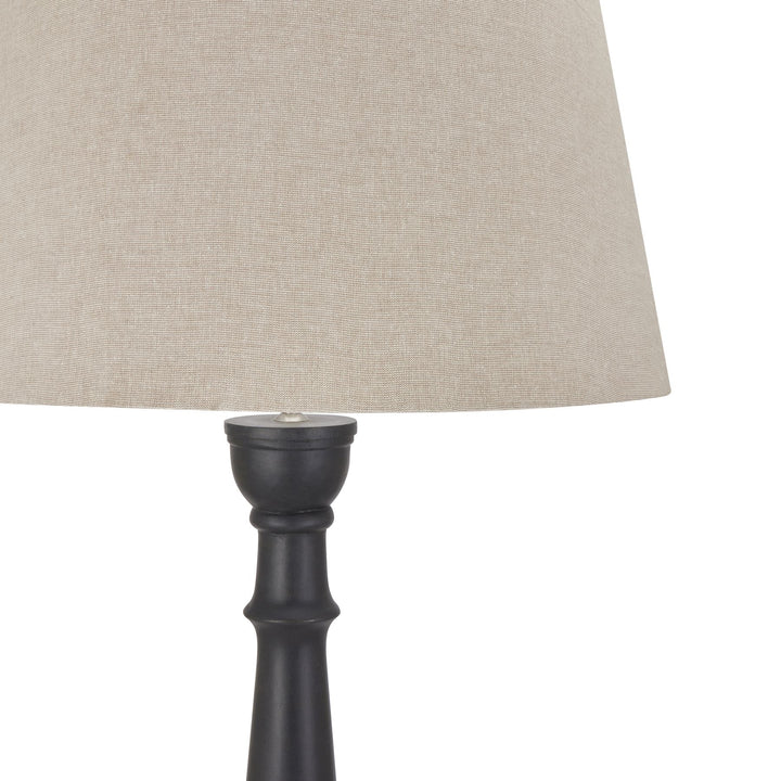 Delaney Grey Droplet Floor Lamp With Linen Shade - 22665