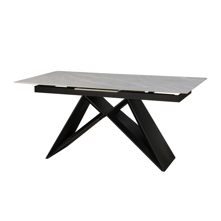 Terrance Ceramic Argento Grey Dining Table