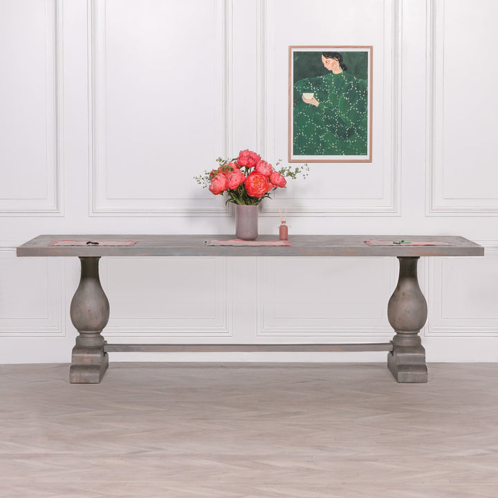 Wooden Rustic Rectangular Dining Table 260cm