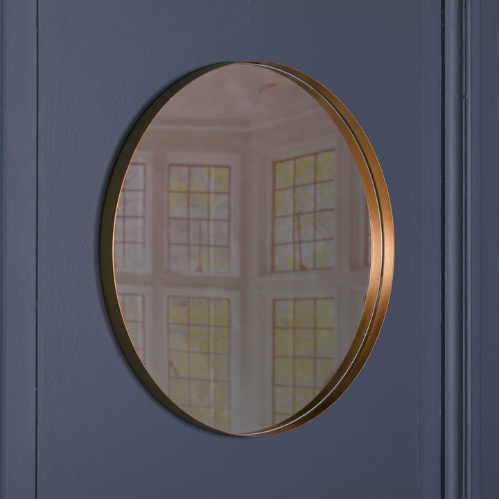 Gold Round Wall Mirror