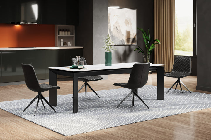 Arnold Argento & Perla Grey Ceramic Dining Table