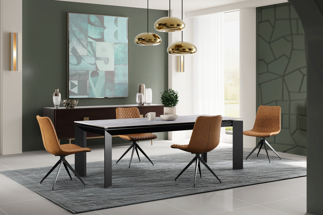 Arnold Argento & Perla Grey Ceramic Dining Table