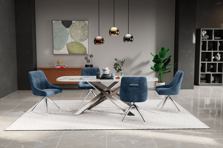 Lawrence Ceramic Dune Dining Table