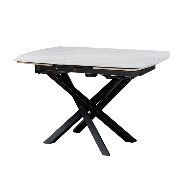 Olympia Argento Grey Ceramic Dining Table