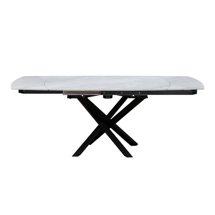 Olympia Argento Grey Ceramic Dining Table