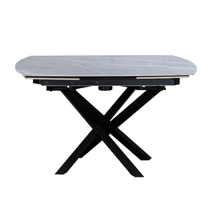 Olympia Argento Grey Ceramic Dining Table