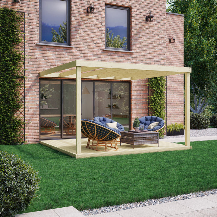 Wall Mounted Premium Pergola & Decking Kit